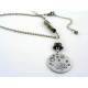 Hand stamped Tree of Life Necklace, Hematite Star