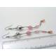 Long Pink Crystal Earrings, Handmade