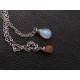 Matching Necklaces with Moon and Sun, Moonstone and Sunstone
