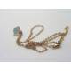 Genuine Moss Aquamarine Rose Gold Necklace