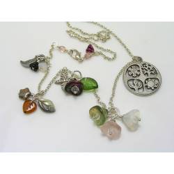 Four Season Necklace, Czech Flower Necklace
