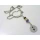 Semicolon, Inspirational Necklace with Gemstones
