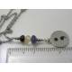 Semicolon, Inspirational Necklace with Gemstones