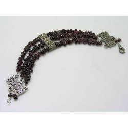 3 Strand Garnet Bracelet, SALE