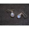 Rainbow Moonstone Earrings with Sterling Silver Ear Wires