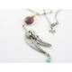 Gum leaf pendant necklace with gemstones available separately