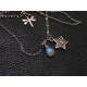 Moonstone and Star Charm Necklace