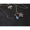 Moonstone and Star Charm Necklace
