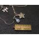 Moonstone and Star Charm Necklace
