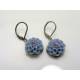 Crystal Set Blue Flower Earrings