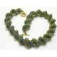 Beaded Spiral Necklace, Green Seedbeads