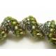 Beaded Spiral Necklace, Green Seedbeads