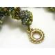 Beaded Spiral Necklace, Green Seedbeads