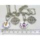 2 Compass Necklaces with Birthstones, Hand Stamped 'Find Your Way' 'Back To Me'