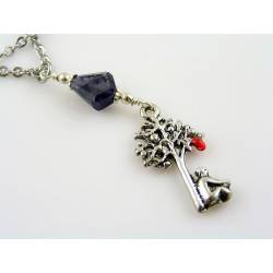Isaac Newton under the Apple Tree, Gravity Necklace with Iolite
