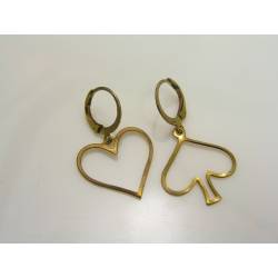 Card Suits Earrings, Hearts and Spades