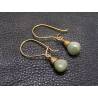 Genuine Chrysoberyl Earrings, Gold Filled