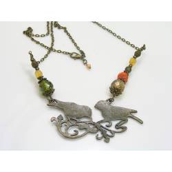 Two Birds on a Branch Necklace