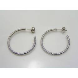 Vintage Sterling Silver Hoop Earrings