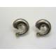 Vintage Sterling Silver Dolphin Ear Studs with Peridot Gemstones