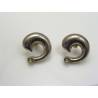 Vintage Sterling Silver Dolphin Ear Studs with Peridot Gemstones