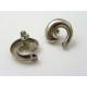 Vintage Sterling Silver Dolphin Ear Studs with Peridot Gemstones