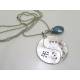 Ying Yang Necklace with Blue Owyhee Opal