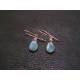 Labradorite Earrings, rose gold