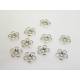 Flower Bead Caps, Silver Plated