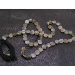 Labradorite Coins, 39cm strand