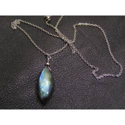 Large Labradorite Pendant Necklace