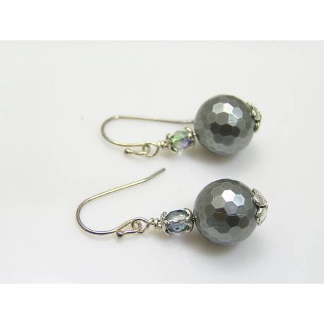 Faceted Pearl Earrings