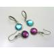 Purple or Blue Cabochon Earrings