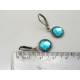 Purple or Blue Cabochon Earrings