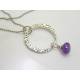 Ring Pendant Necklace with Gemstone