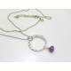 Ring Pendant Necklace with Gemstone