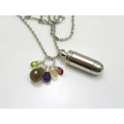 Urn Necklace with Gemstones