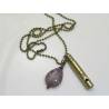 Whistle Necklace with Amethyst