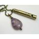 Personalised Necklace with Amethyst and Whistle