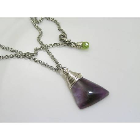 Amethyst Necklace with Peridot