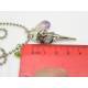 Gothic Raven Skull Necklace with Amethyst and Peridot 