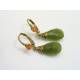 Vesuvianite and Carnelian Earrings