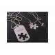 Couple Necklaces, Dog Tag and Puzzle Piece Pendants