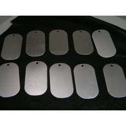 10 Dog Tags, Aluminium