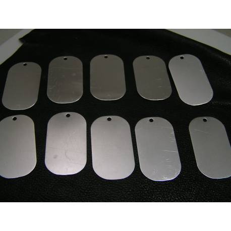 10 Dog Tags, Aluminium