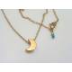 Rose Gold Moon Necklace