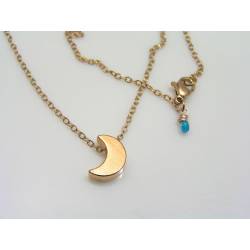 Rose Gold Moon Necklace