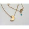 Rose Gold Moon Necklace
