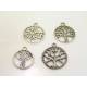 Tree of Life Bag Charm with Crystals in Chakra Colours