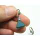 Teal Blue Triangle Drop Earrings